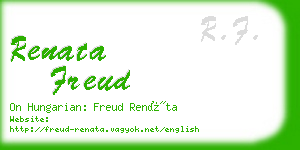 renata freud business card